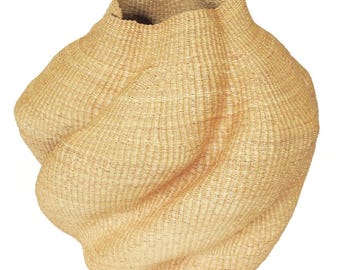 Pela Welle Korb | Dekorative Körbe | Bolga Korb | Kunstwerke | Wohndekor | Afrikanische Wohnkultur | Geschenk für Mama, Geschenk für sie, Geschenk für ihn