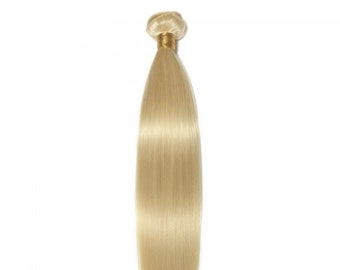 613 Straight Blonde Hair Extension Human Hair 100 gram Sew In / Color Dye, Bleach, Perm Safe