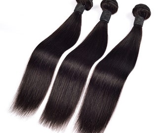 3 Bundle Deal**10, 12 & 14 Inch**Straight Hair Extension Sale Sew In Hair Extensions