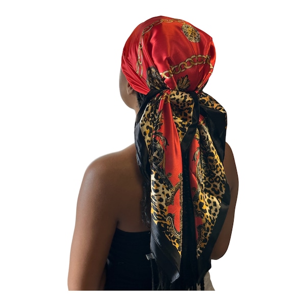 90x90 Silk Satin Large Square Hair Wrapping Scarf