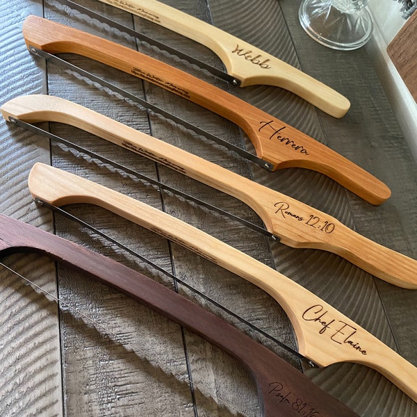 Bread Knife, Handmade Fiddle Knife, Bow Bread Knife, Handmade Knife, Stainless Steel Blade, Bow Knife, Fiddle Bread Knife, Cooking Gift