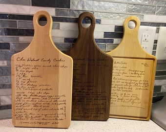 Personalized Cutting Board, Handwritten Recipe, Recipe Cutting Board, Handwritten Letter, Unique Family Gift, Handwriting Gift, Grandma Gift