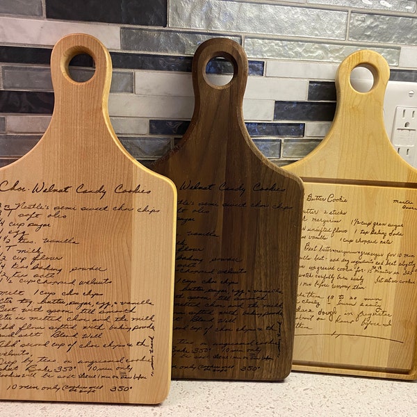 Personalized Cutting Board, Handwritten Recipe, Recipe Cutting Board, Handwritten Letter, Unique Family Gift, Handwriting Gift, Grandma Gift