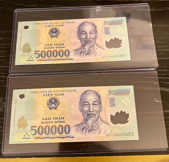 Uncirculated 500,000 Vietnam Dong, Polymer Banknote - Etsy