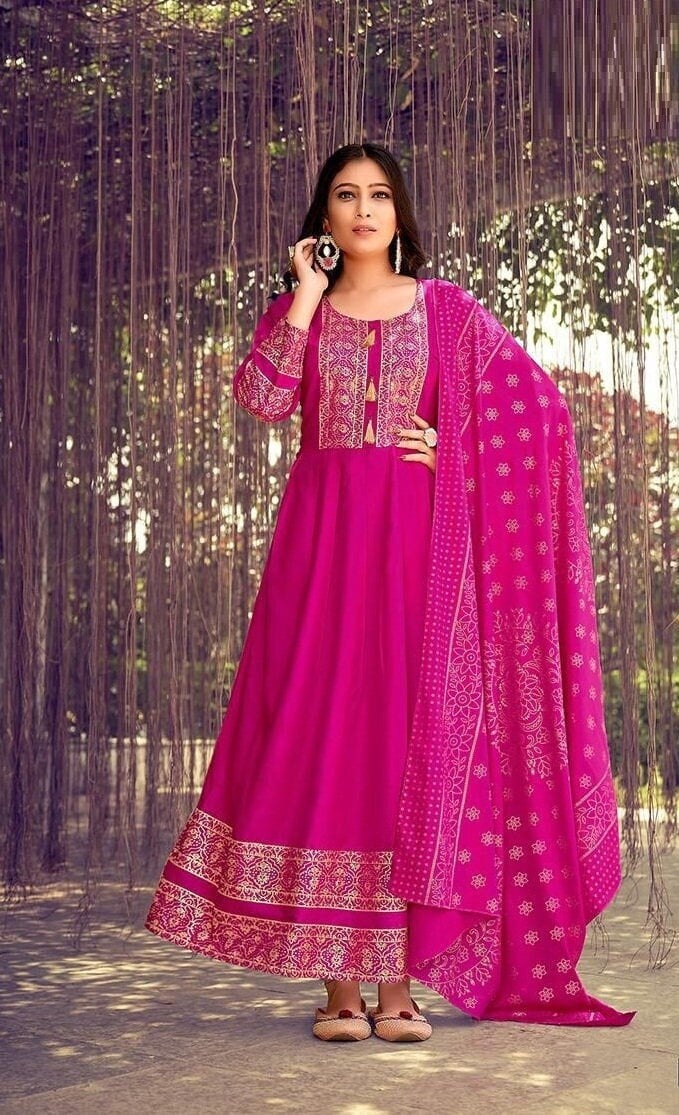 Long frocks shop suit