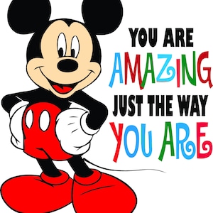 Vous êtes incroyable comme vous êtes Personnages de dessins animés Souris Grandes oreilles 2-12 ans Garçons Filles Autocollant Decal 20x20 pouces