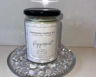 Peppermint 10 oz Soyblend Wax Candle