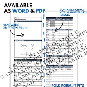Hospital Clinical Rotation Patient Monitoring Form | Critical Care, Internal Medicine, APPE Rotation