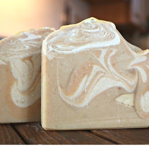 Oatmeal and Raw Honey-Handmade Naturally Colored Goat Milk Soap Bar