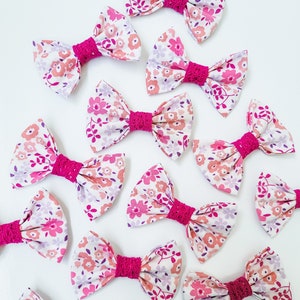 Spring Florals & Lace Classic Bow