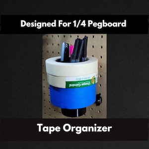 Tape Organizer for 1/4 Pegboard