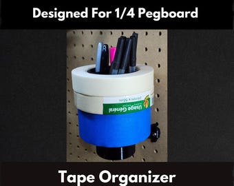 Tape Organizer for 1/4 Pegboard