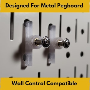 1/4 Inch Metal Pegboard Connector - 4 pack