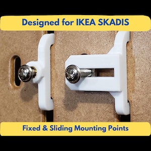 IKEA SKADIS - Pegboard Connector and Pegboard Slider - Combination 4 pack