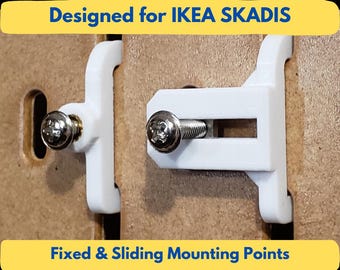 IKEA SKADIS - Pegboard Connector and Pegboard Slider - Combination 4 pack