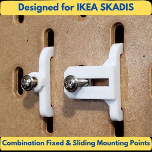 IKEA SKADIS - Pegboard Connector and Pegboard Slider - Combination 4 pack