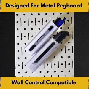 Slim Metal Pegboard Container: 3D Printed Organizer