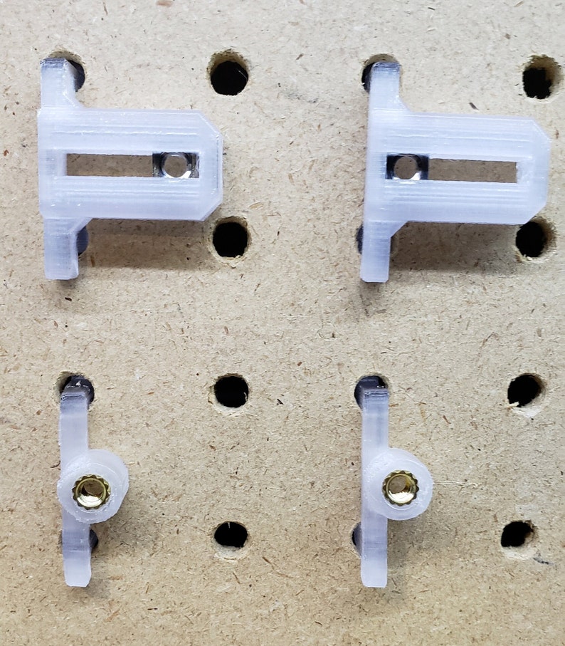 1/4 Inch Pegboard Connector and Pegboard Slider Connector Combination 4
