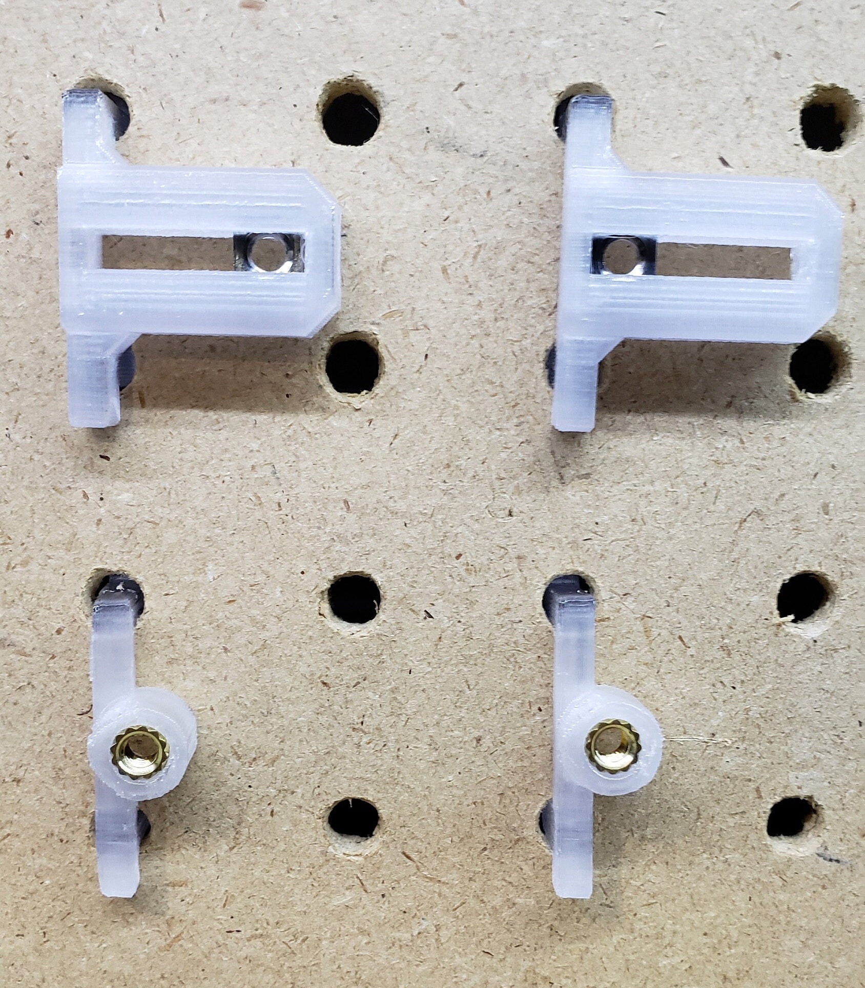 1/4 Inch Pegboard Connector and Pegboard Slider Connector Combination 4