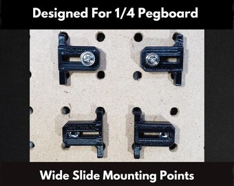 1/4 Pegboard Slider - Wide Slide Combination - 4 pack
