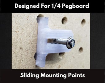 1/4 Inch Pegboard Slider Connector - 4 pack