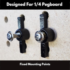1/4 Inch Pegboard Connector - 10 pack