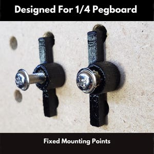 1/4 Inch Pegboard Connector - 4 pack