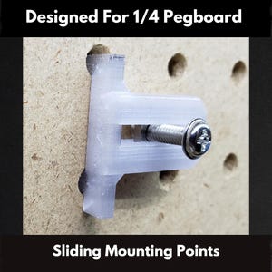 1/4 Inch Pegboard Slider Connector - 10 pack