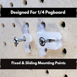 Zestaw 4 łączników i suwaków do płyt perforowanych 1/4 cala