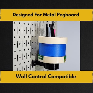 Tape Organizer for 1/4 Metal Pegboard