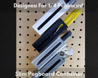 Slim Pegboard Container - 1/4 Pegboard