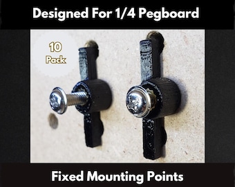 1/4 Inch Pegboard Connector - 10 pack
