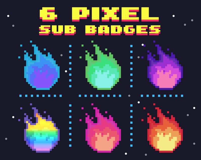 6 Twitch Sub / Bit Badges / Streamer / Badges for Streamers / | Etsy