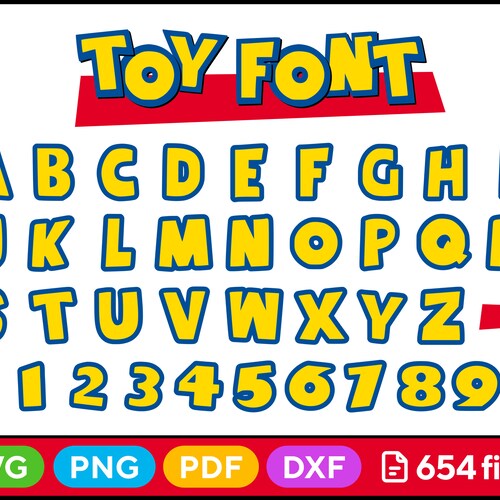 Toy Font Svg Png Pdf Dxf Alphabet Letter/number/story Font for Etsy UK