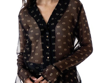 Orchid Print Blouse