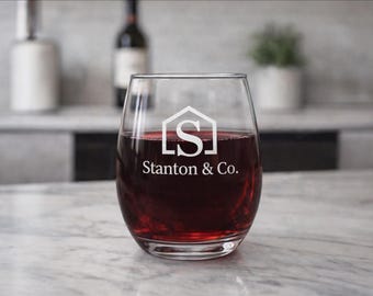 Verre à vin sans pied avec logo personnalisé en vrac, Cadeau d'entreprise gravé, Verres à boisson avec logo d'entreprise personnalisé, Verres à vin pour événement promotionnel