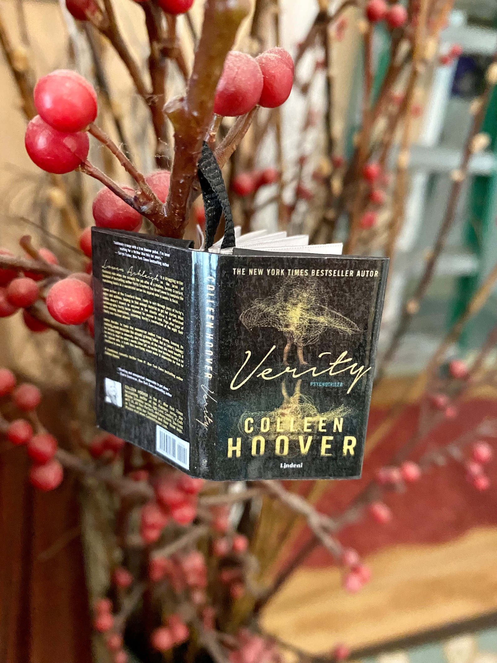 Miniature book as an ornament