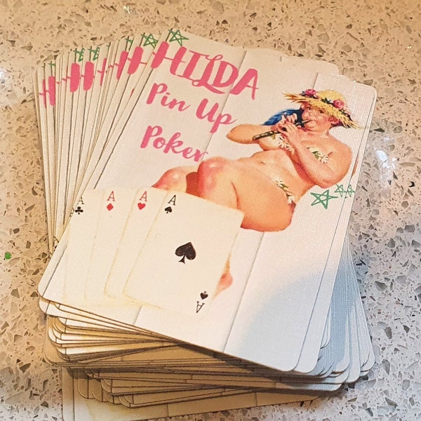 Hilda Playing cards, Full Deck, Hilda, Kitsch, Plus Size Pin Up, Poker