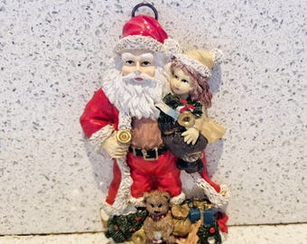 Adorno de Papá Noel vintage: figura clásica de Papá Noel