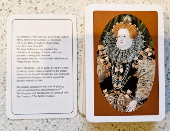 Waddingtons Vintage Bridge Playing Cards, Queen Elizabeth I