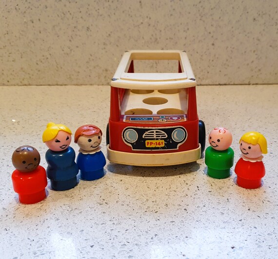 Vintage Fisher Price Mini-bus With Little People Figures - Etsy UK