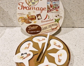 Ceramic Cheese Markers for Cheeseboard: Vintage, Boxed, Original