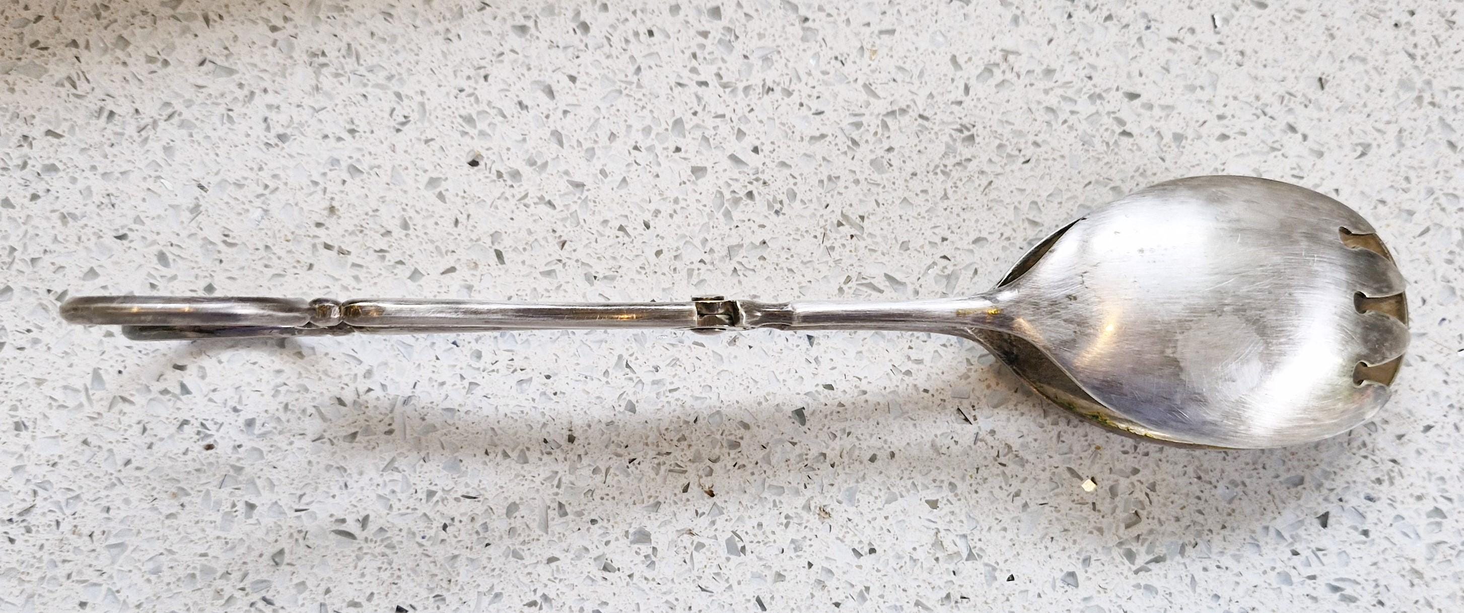 ヴィンテージ シルバーメッキ サラダサービングトング - クーパー