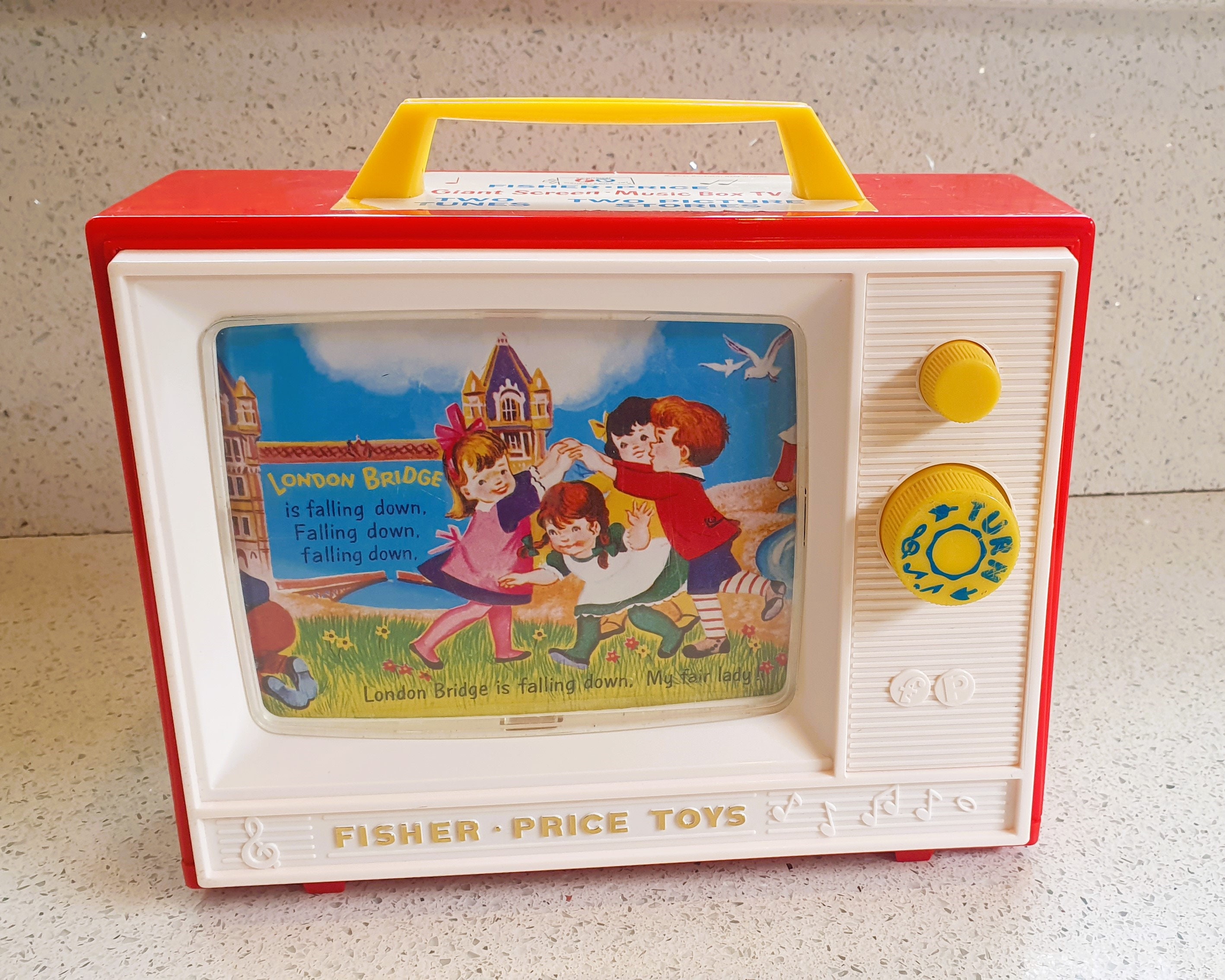 Vintage Fisher Price Giant Screen TV Music Box Vintage Toy Etsy UK
