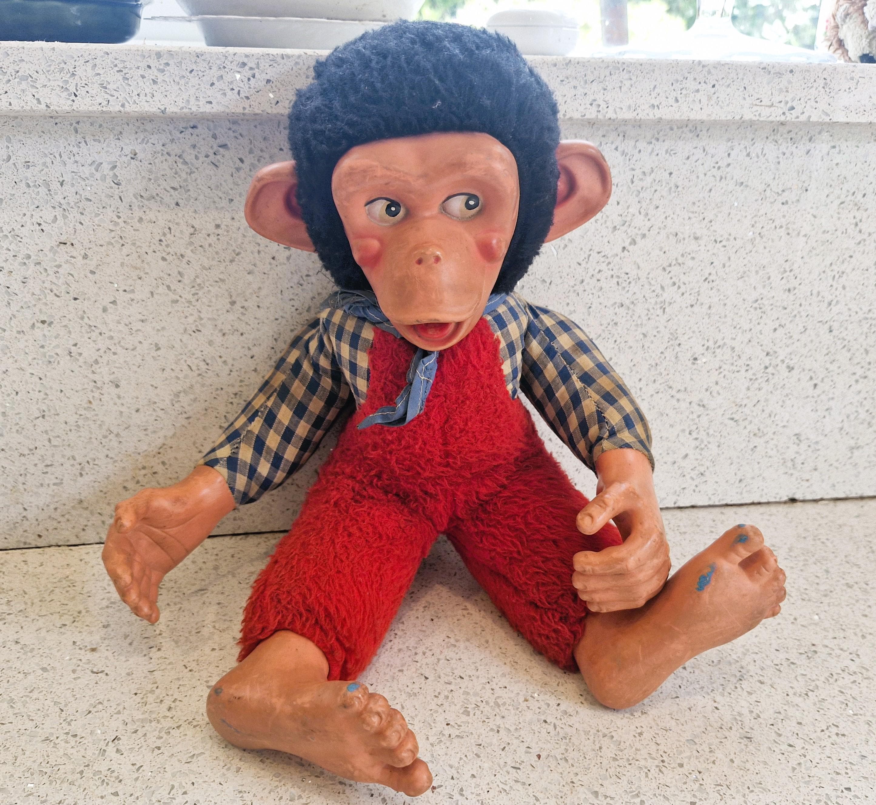 Vintage Jacko Monkey Toy, Plastic Face, 50s-60s, Mothercare UK - Etsy