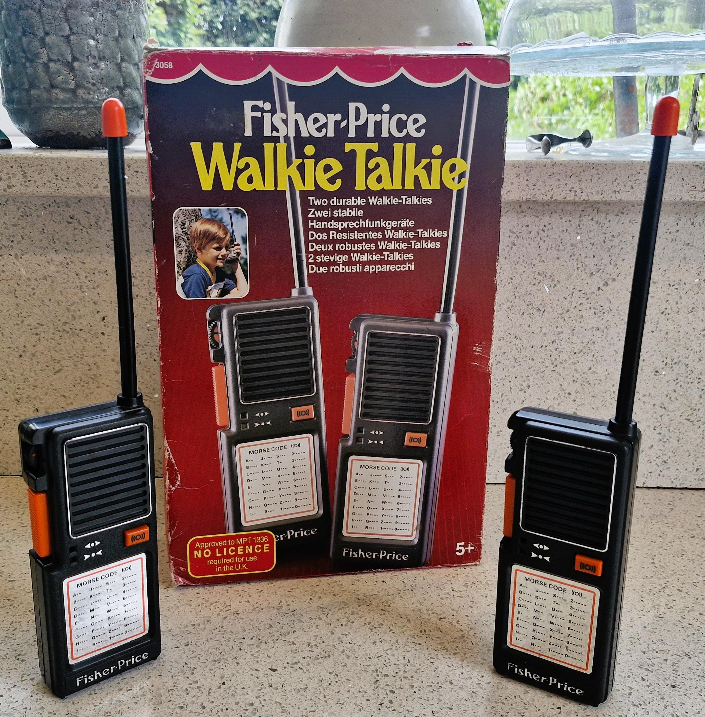 E.T. WALKIE TALKIES(トランシーバー) Vintage Fisher-price Sky Talkers Walkie Talkies - 1983, Boxed
