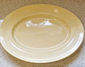 Vintage Wood's Ware Primrose Yellow platter, Made in England, Jasmine, Wood & Sons Ltd, 1950s