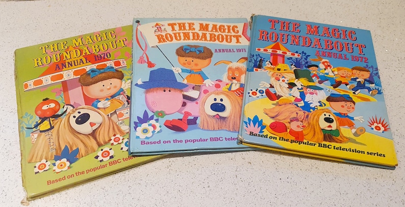 Vintage Magic Roundabout Annuals, 1970, 1971 and 1972, Good to ...