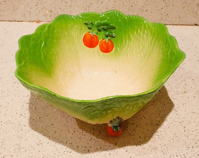 Beswick Ware Lettuce Leaf Salad Bowl With Tomato, Art Deco, Circa 1930s, Etsy