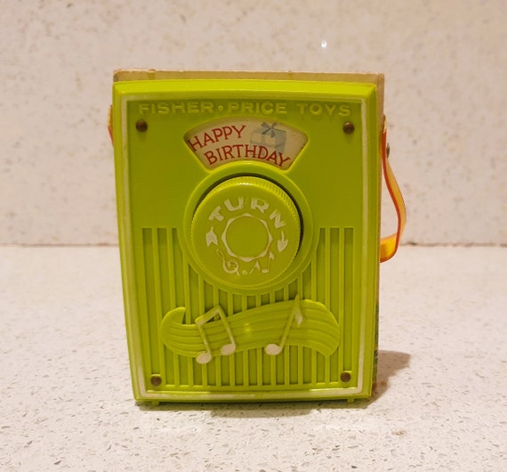 Vintage 70s Fisher Price Radio, Plays Happy Birthday, Very Good condition, Works well
